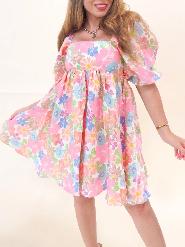 Wildflower Fields Babydoll Dress Bold pattern unclassified dresses