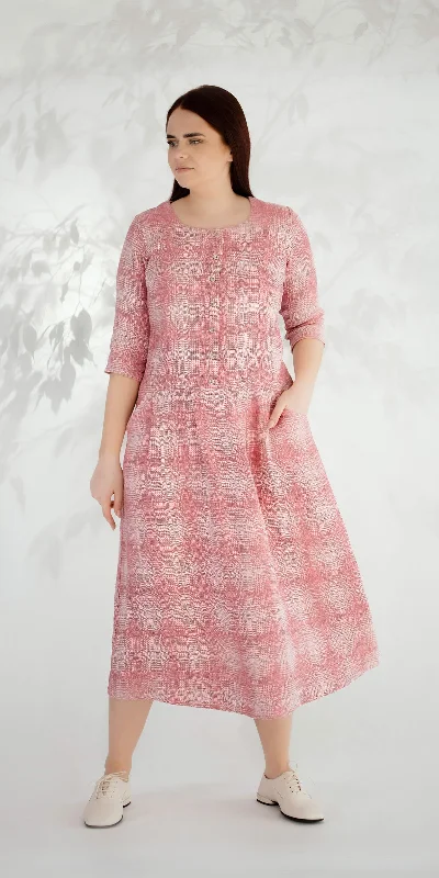 Checked linen dress Beaded unclassified dresses