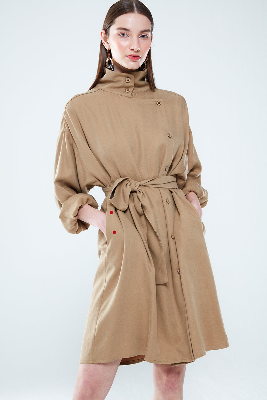 Lightweight Trench Dress - multi Satin unclassified dresses