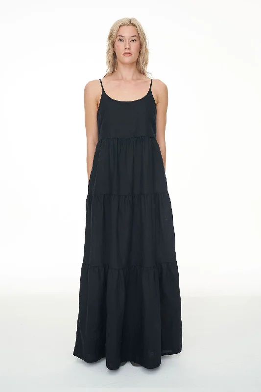 LIN-IN RESORT DRESS BLACK Wedding guest unclassified dresses