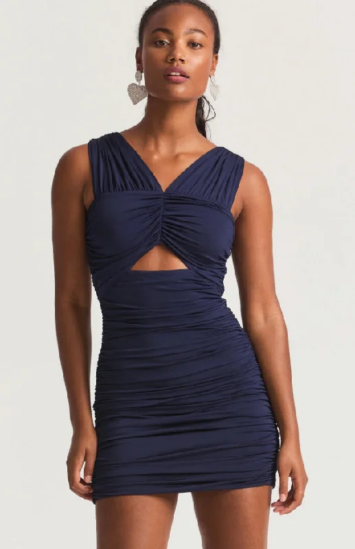 Loveshackfancy - Bayana Dress - Navy Flowy unclassified dresses