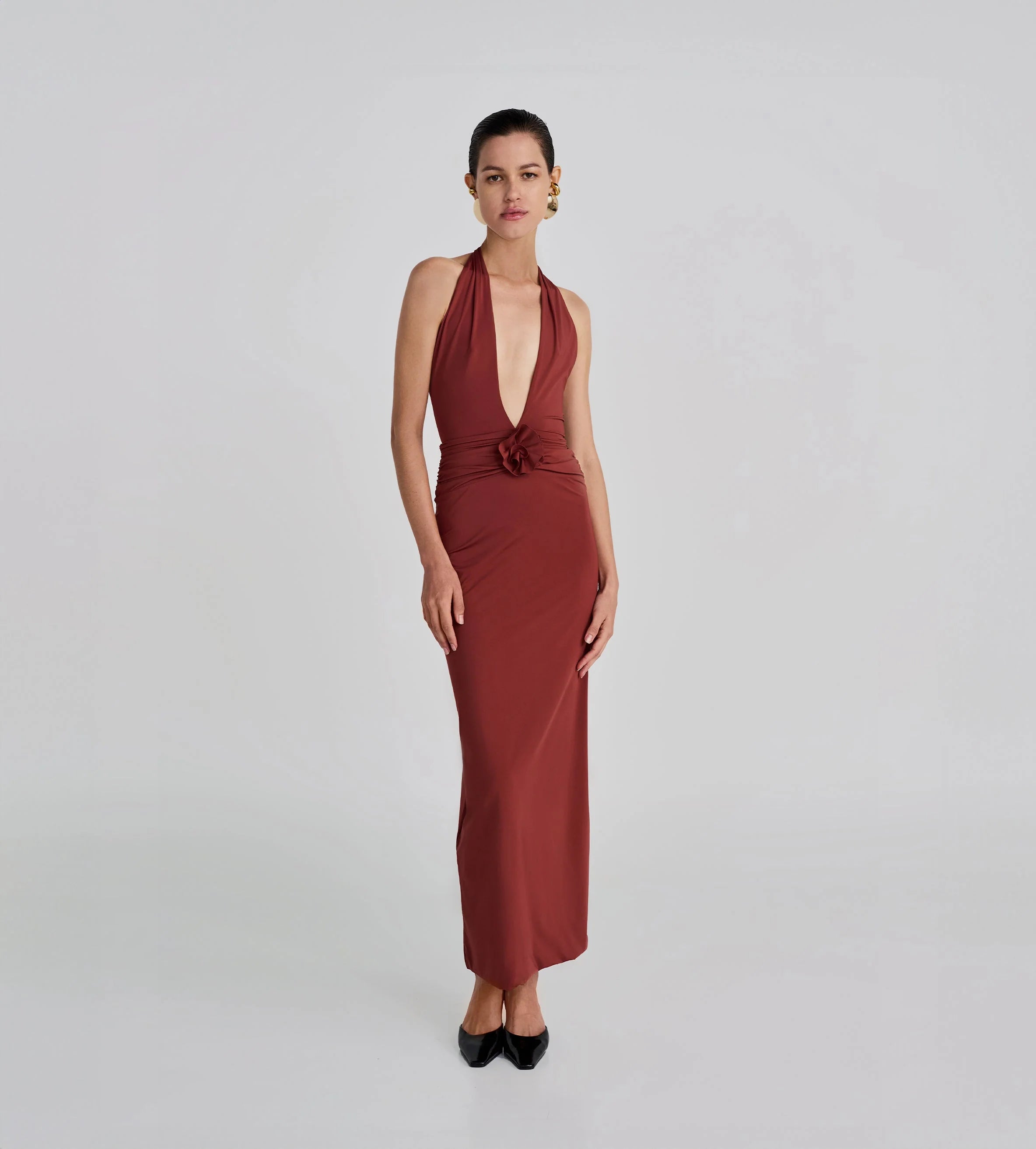 Maygel Coronel - Lirio Dress - Chestnut Flowy unclassified dresses