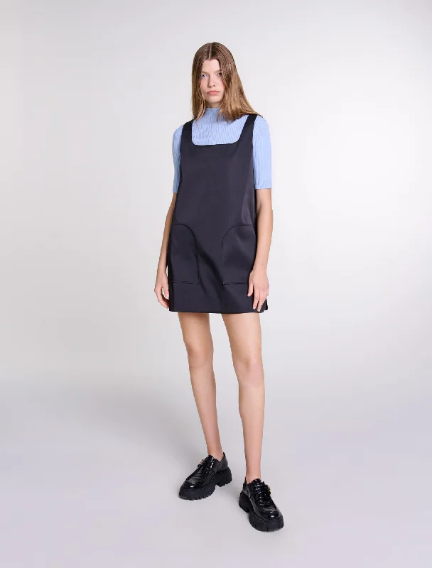 Satin pinafore dress One-shoulder unclassified dresses