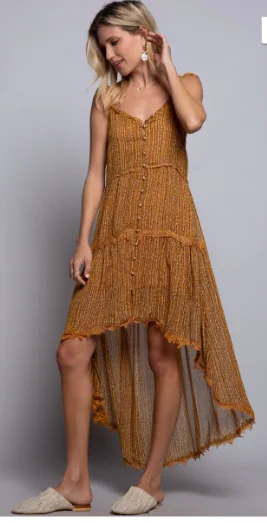 MUSTARD RUFFLE DRESS Lightweight unclassified dresses