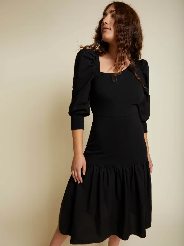 Nation LTD - Catalina Dress - Jet Black Preppy unclassified dresses