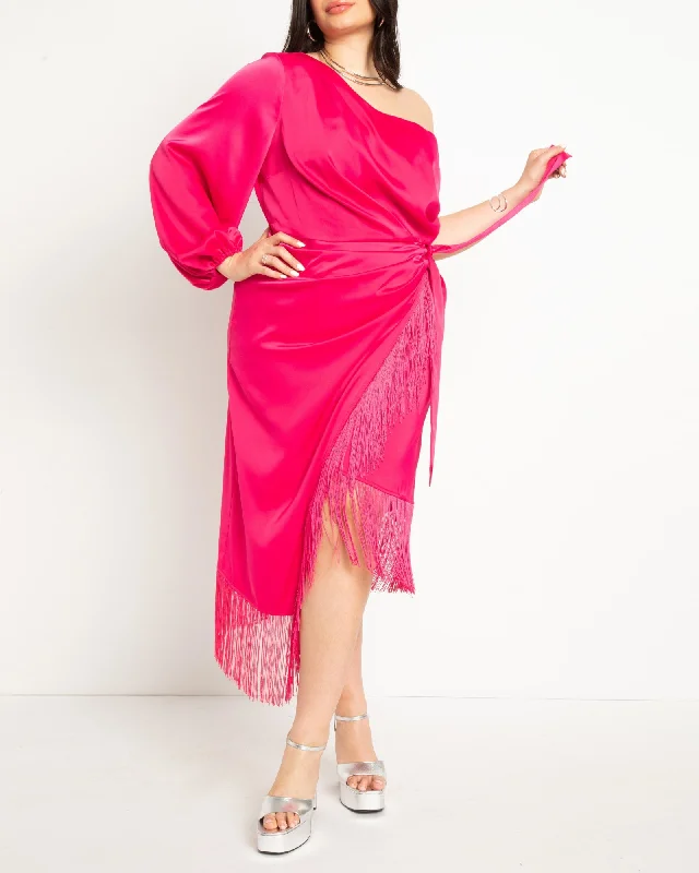 One Shoulder Fringe Dress | Pink Peacock Graduation unclassified dresses