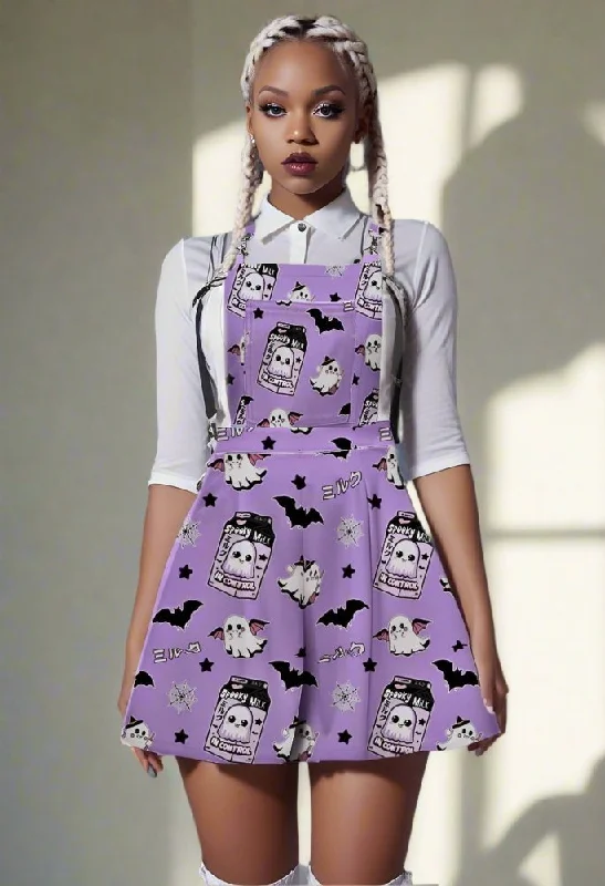 Pastel Goth Ghost Overall Dress Stylish unclassified dresses