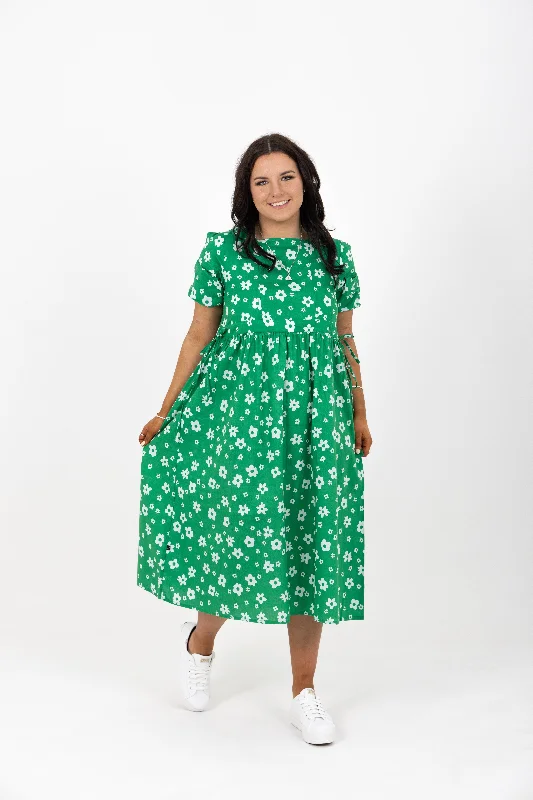 PENELOPE DRESS - GREEN/WHITE GARDEN Luxury unclassified dresses