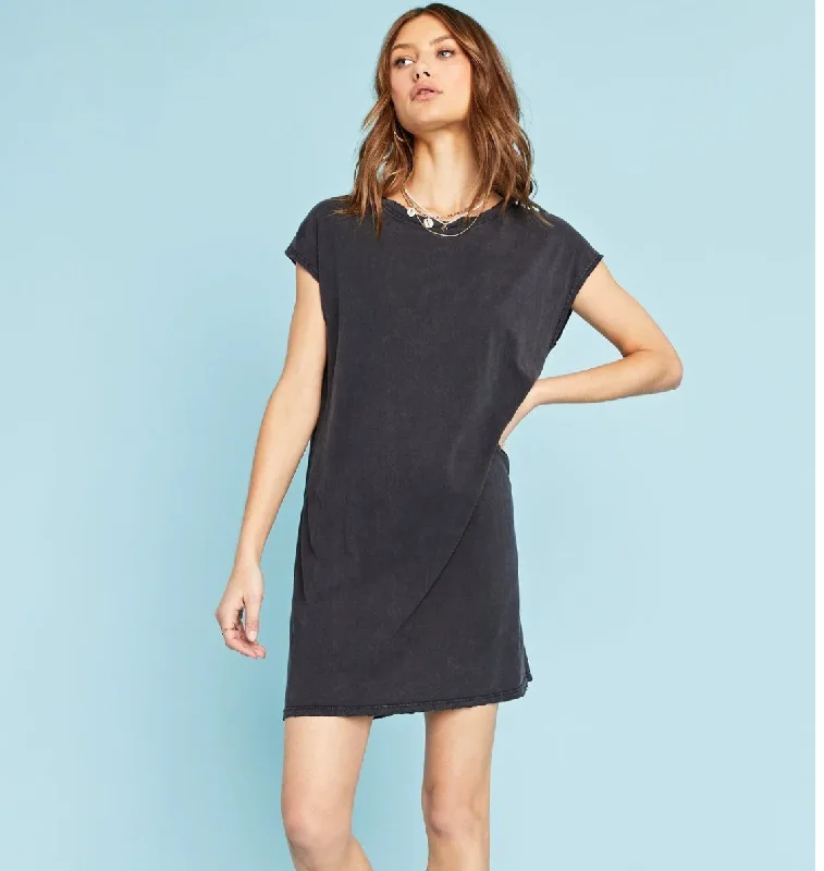 PROJECT SOCIAL T WAVE WASHED DRESS - MW BLACK Elegant unclassified dresses