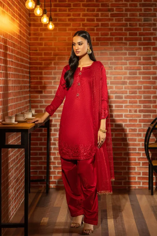 Red Katan Salwar Kameez Chic unclassified dresses