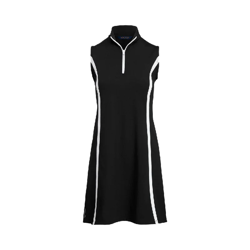 RLX Ralph Lauren Polo Black Womens 1/4 Zip Dress Cotton unclassified dresses