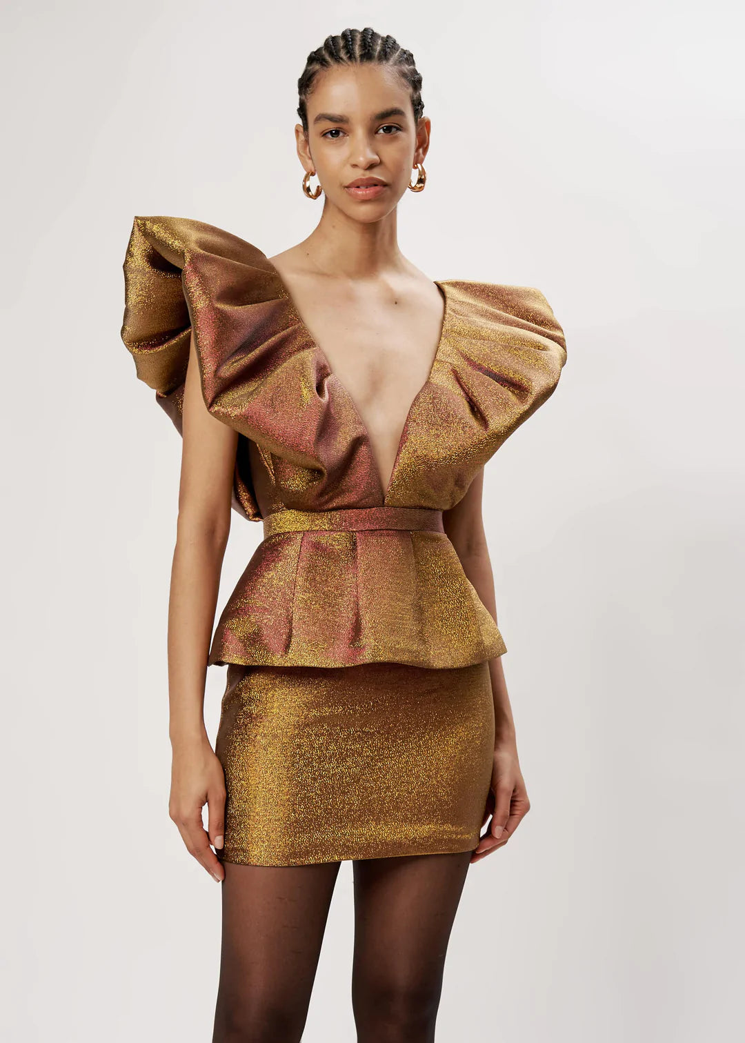 Ronny Kobo - Calin Dress - Golden Iridescent Sequin unclassified dresses