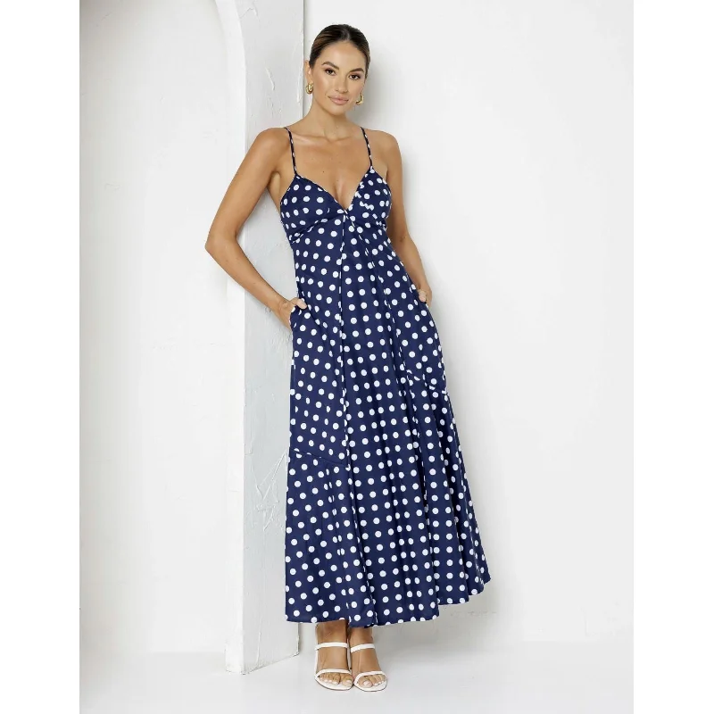 Rosebullet Navy Polkadot Dress Beach unclassified dresses