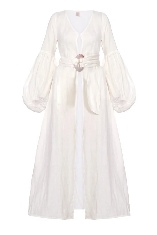 Shani Shemer - Jaclyn Robe Dress - Creme Elegant unclassified dresses