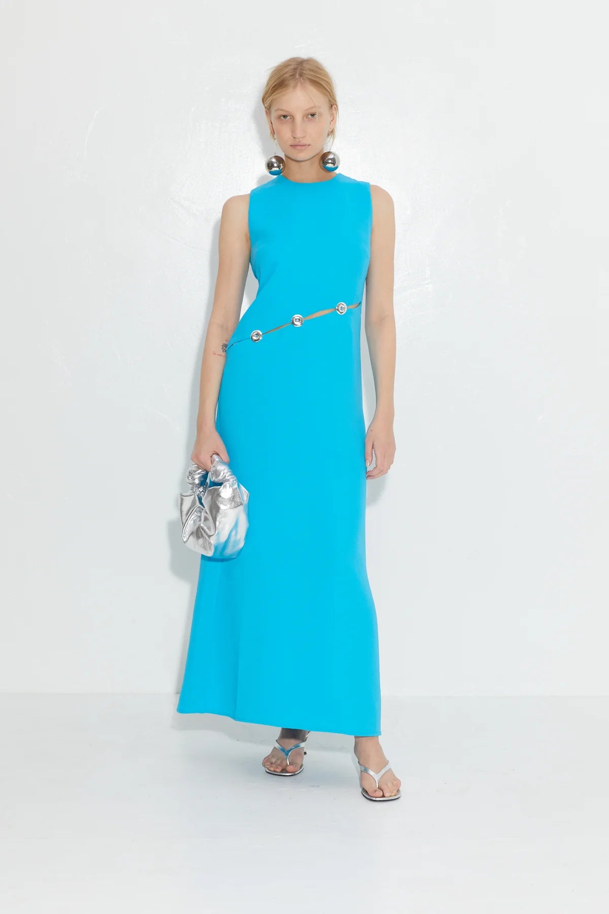 Simon Miller - Simm Sleeveless Crepe Dress - Blue Lagoon Denim unclassified dresses