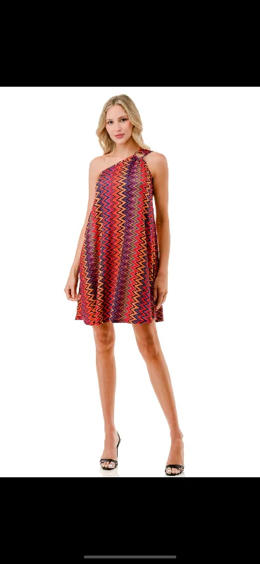 VAVA LOUISA ASYMETRICAL DRESS IN RED MISSONI Beach unclassified dresses