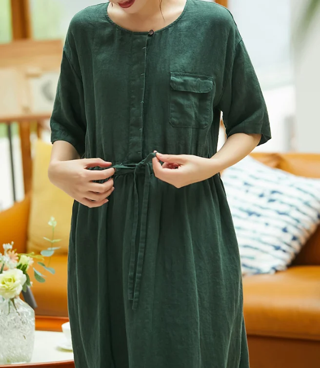 Women Dresses Casual Summer Linen Women Dresses SJ97215 Sleeveless unclassified dresses