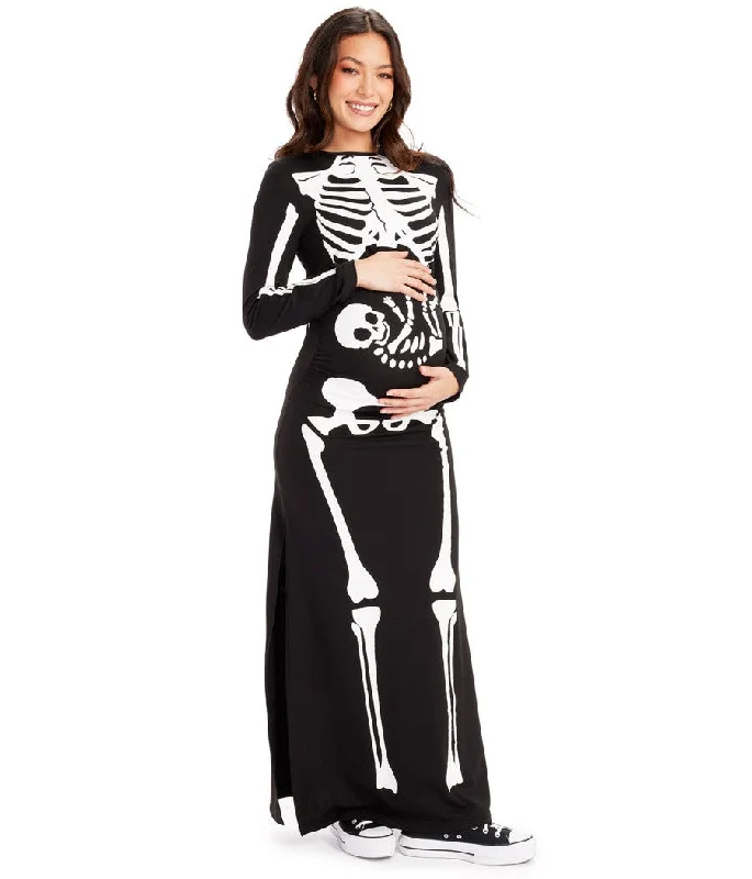 Pregnant Skeleton Maternity Costume Dress Short unclassified dresses