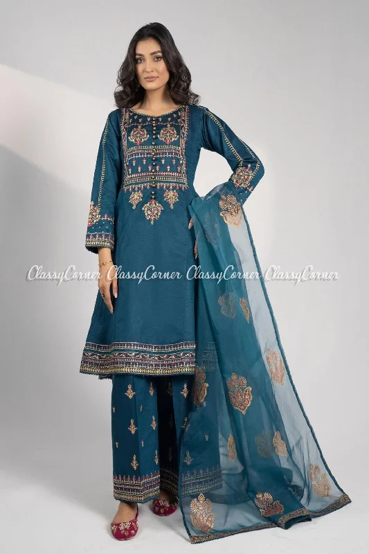 Zinc Katan Embroidered Readymade 3pc Suit Lace unclassified dresses