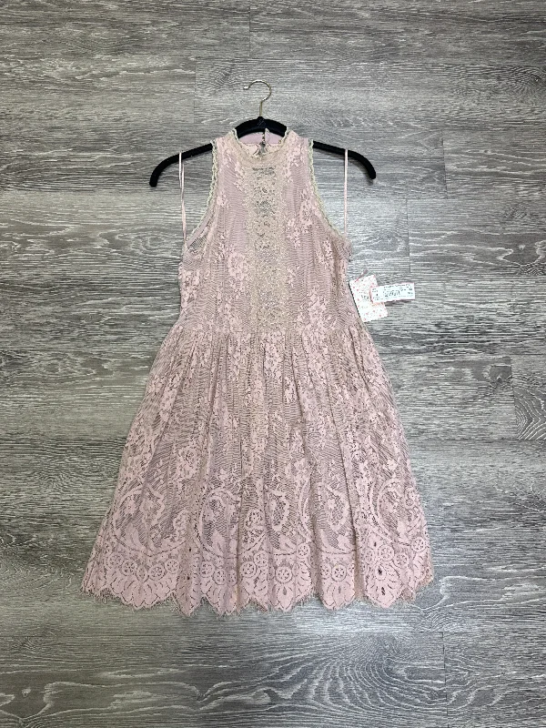 Free People Lace High Neck Dress - size 2 Ruffled Lace Dress