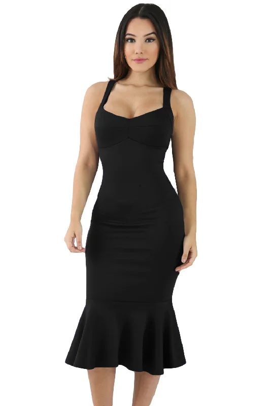 Sexy Black Elegant Mermaid Bodycon Dress Sexy Bodycon Dress