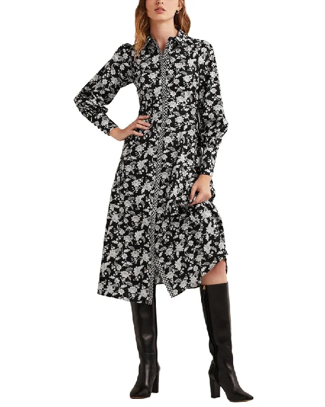 Boden Empire Midi Shirt Dress Cotton Midi Skirt