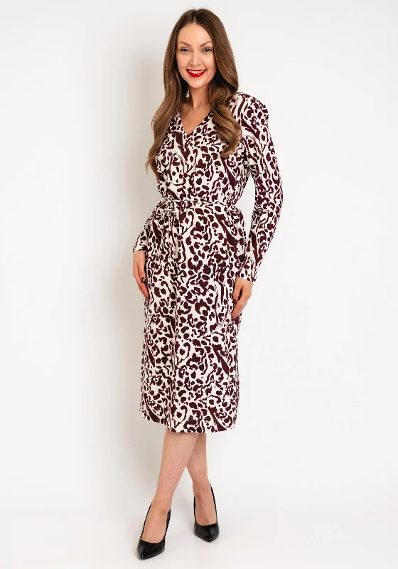 Ichi Tiffo Animal Print Midi Dress, Port Royal Plain Midi Skirt