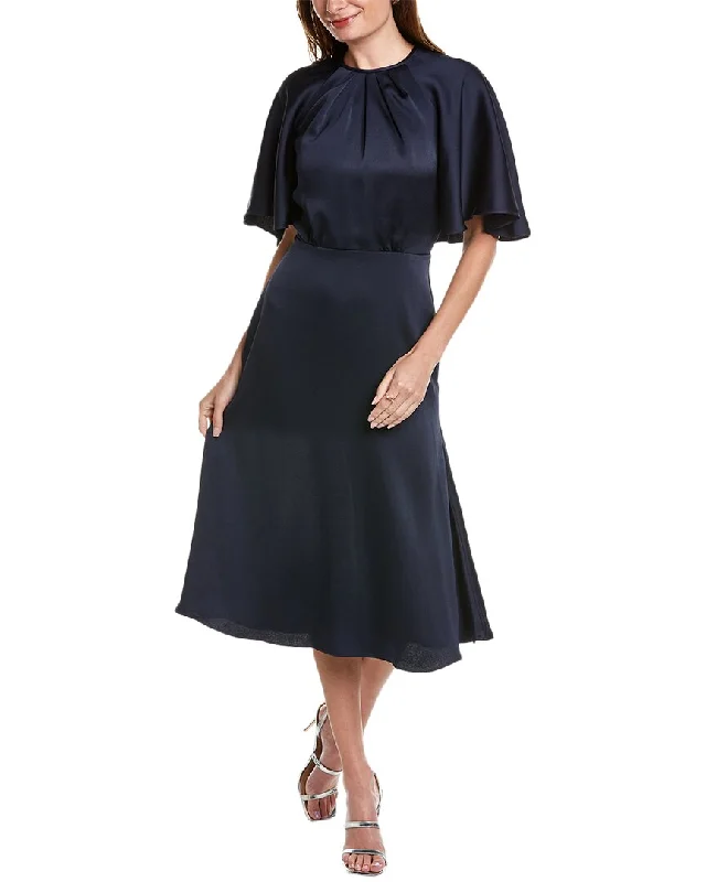 Teri Jon by Rickie Freeman Cape Sleeve Midi Dress Cozy Midi Dress