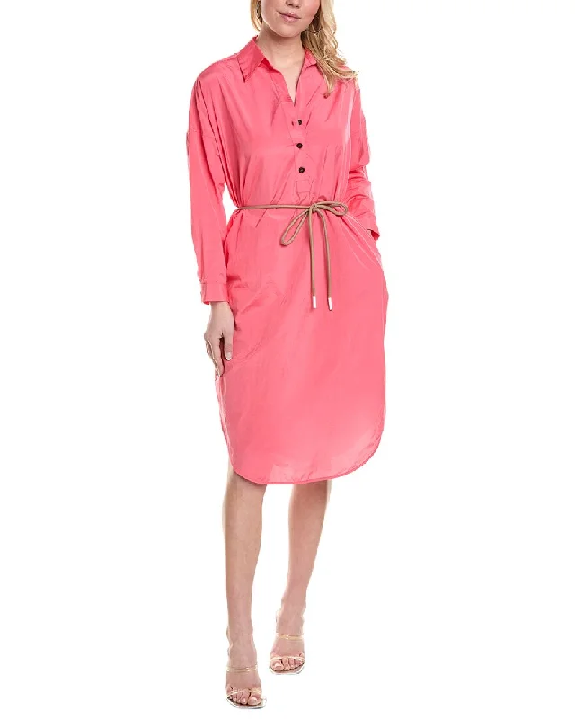 Peserico Shirtdress Pleated Shirt Dress