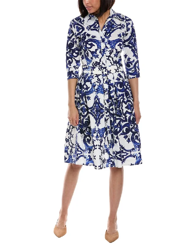 Samantha Sung Audrey Shirtdress Relaxed Fit Shirt