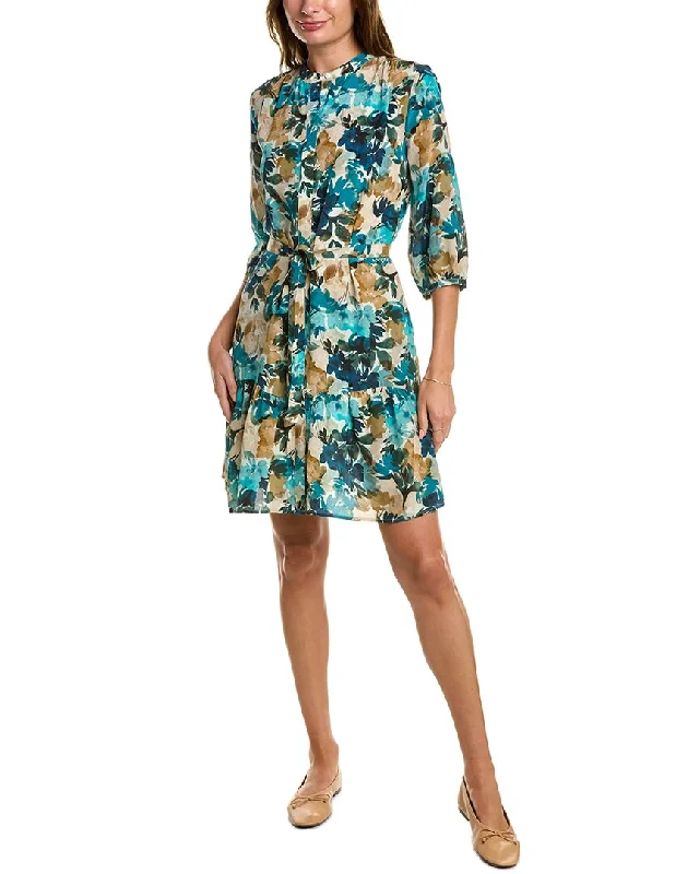 tyler böe Petra Silk Shirtdress Long Sleeve Shirt